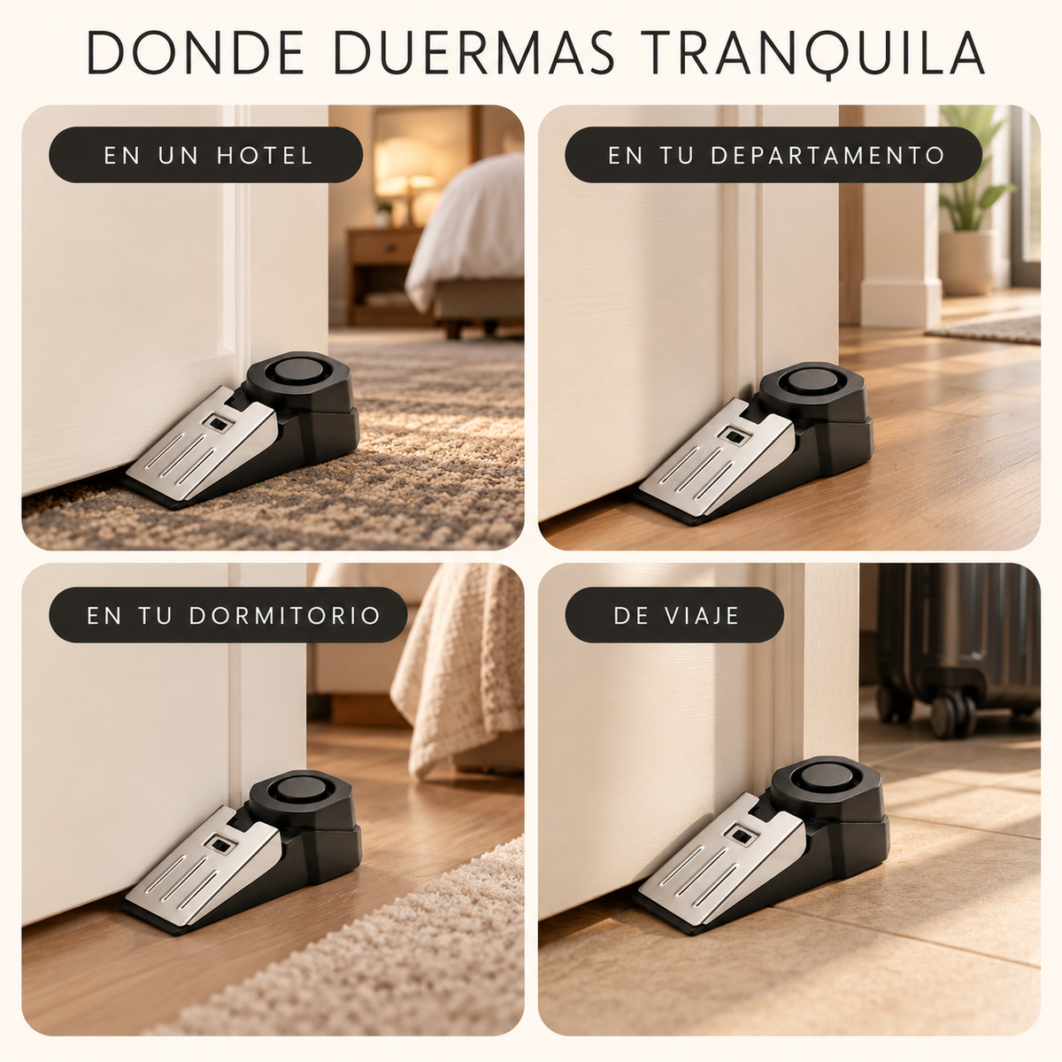 Barrier™ Bloqueo de Puerta con Alarma 120dB
