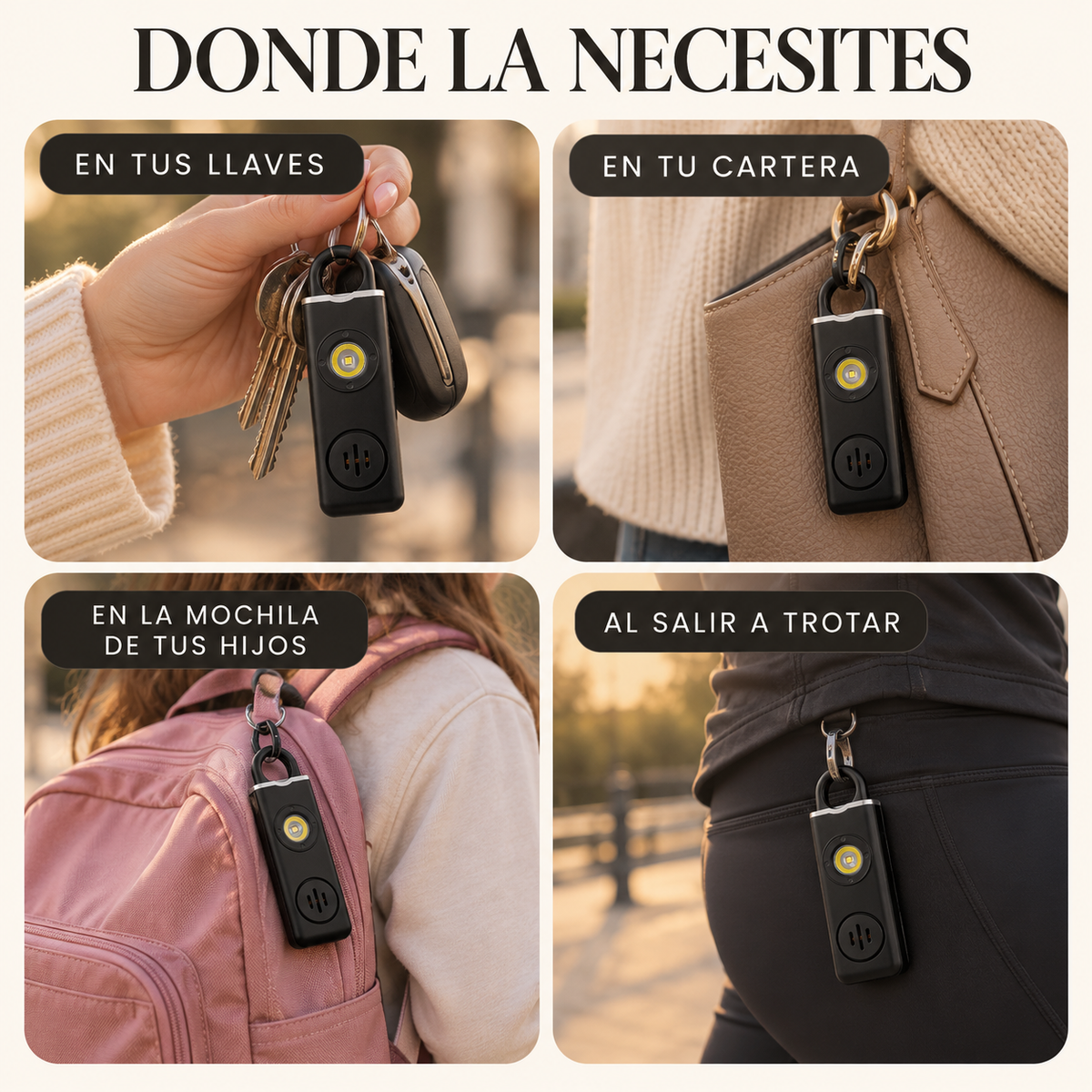 Protek™ — Alarma SOS que ahuyenta cualquier amenaza en segundos