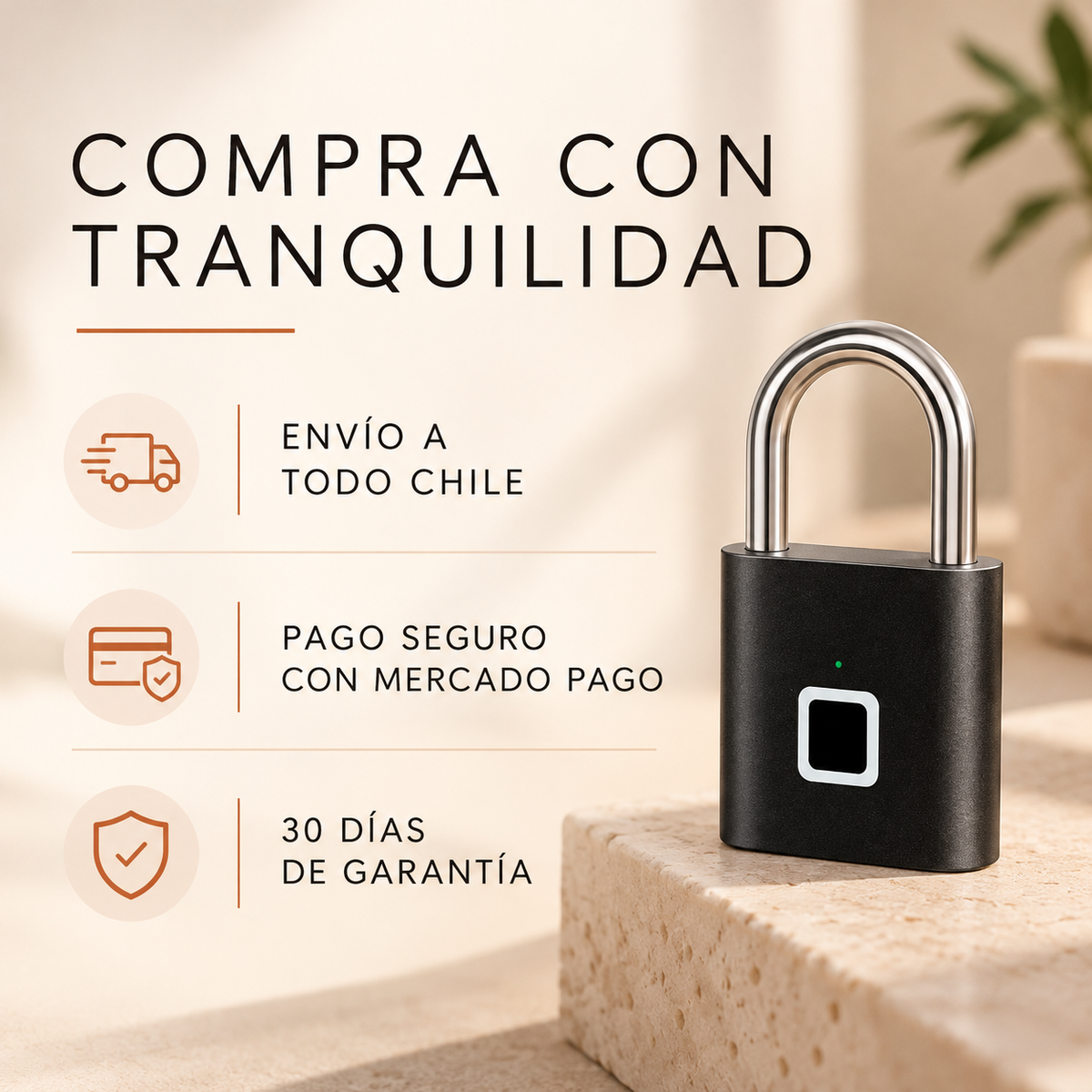 Bio™ Candado de Huella Dactilar