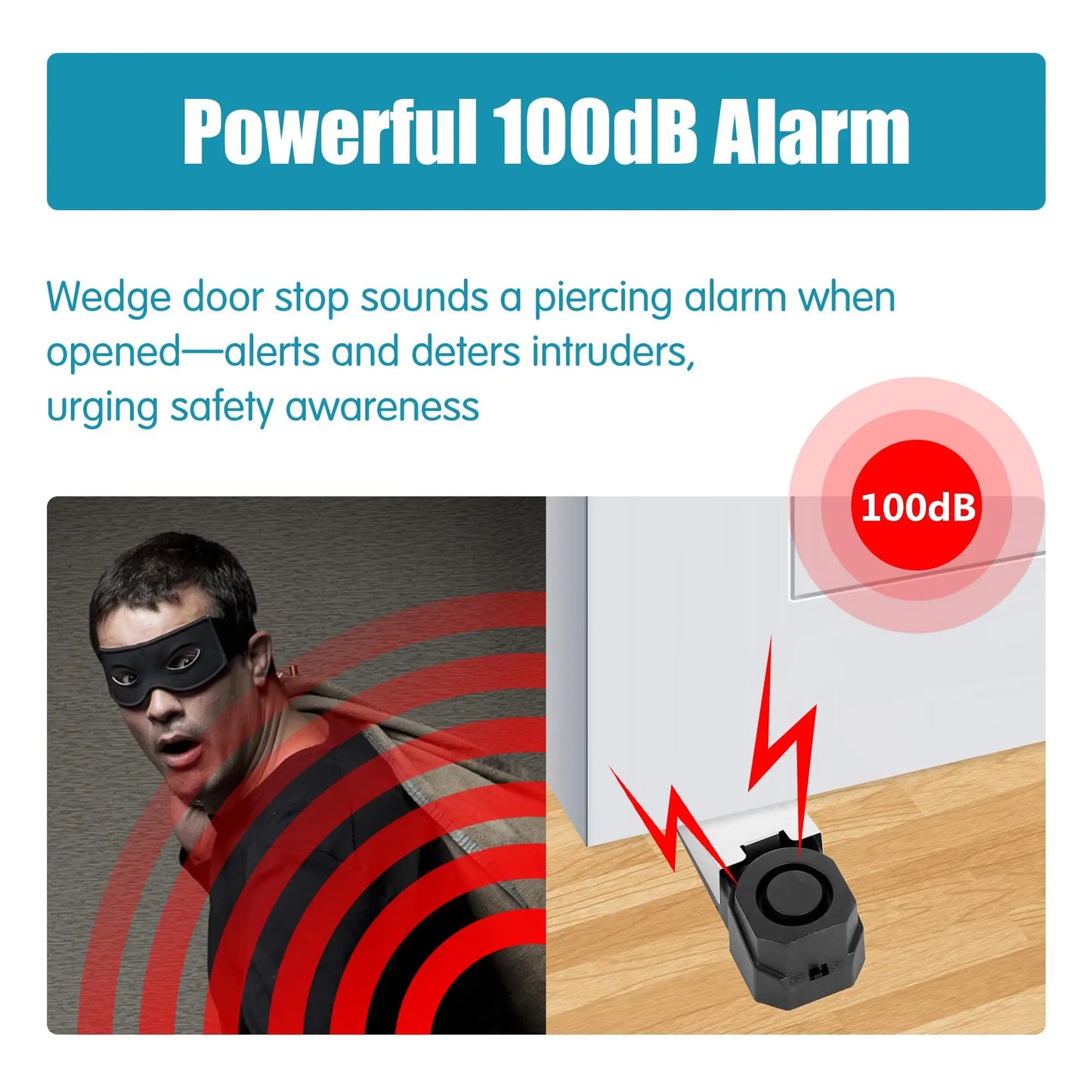 Barrier™ Bloqueo de Puerta con Alarma 120dB